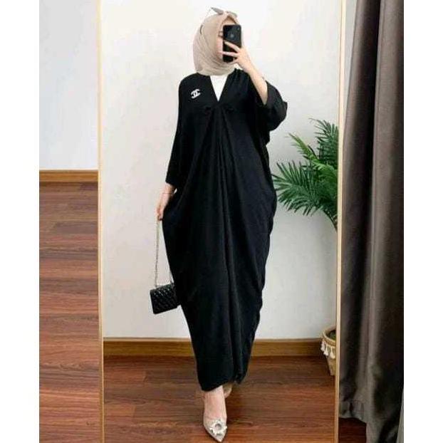 TERMURAH Terbaru Gamis kaftan thania satin silk premium polos remaja lebaran natal imlek murah terla