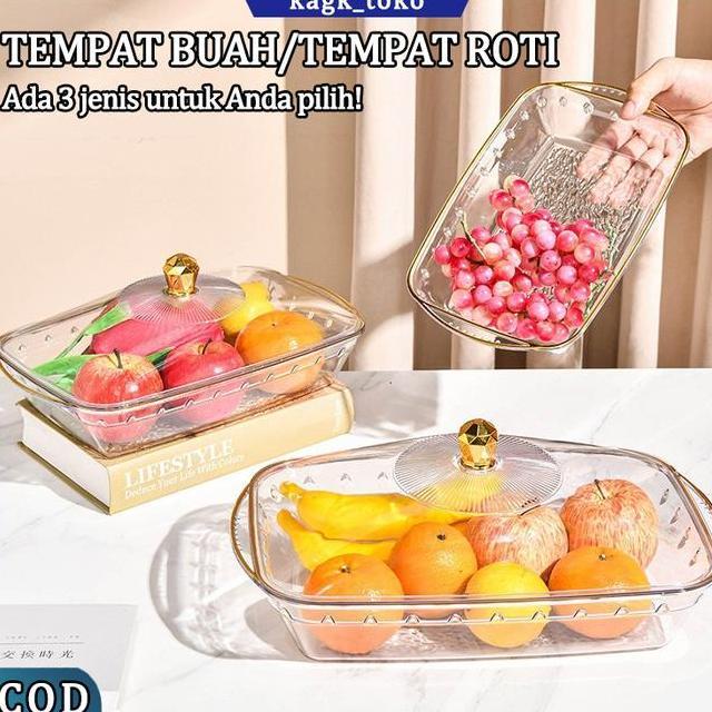 Kagk Tempat Buah Tempat Roti Nampan Plastik Buah Nampan Dengan Tutup Aesthetic Nampan Dengan Tutup