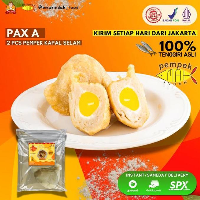 PEMPEK EMAK INDAH - PEMPEK MPENAK PALEMBANG ASLI IKAN TENGGIRI - Paket 1 Pax