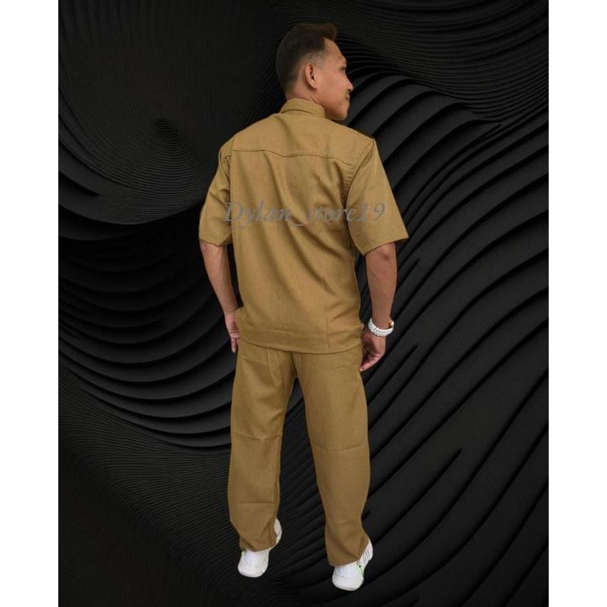 Termurah / Hot Sale Seragam Pns Seragam Pemda Pria Khaki/ Celana Pns Keki/ Kemeja Pns Keki Baju Cokl