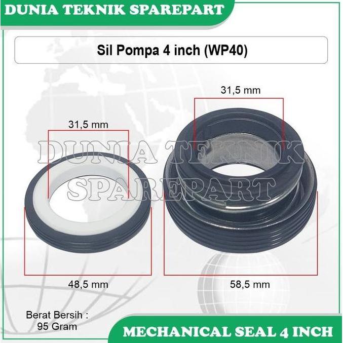 Mechanical Seal 4 Inch / Sil Pompa Air 4 Inch / Sil Pompa Alkon Wp40 Terbaru