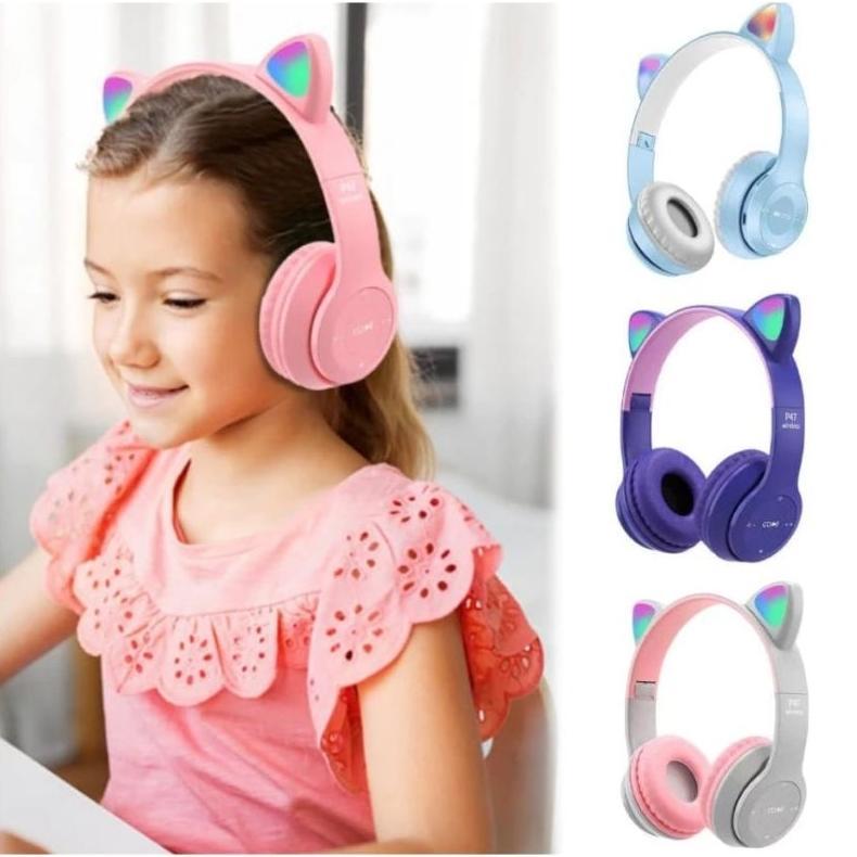 HOT DEALS BATAM SHOPPING MALL (TUR) P47 CAT EAR / HEADPHONE WIRELESS CAT EAR LED P47M / WIRELLES HEA
