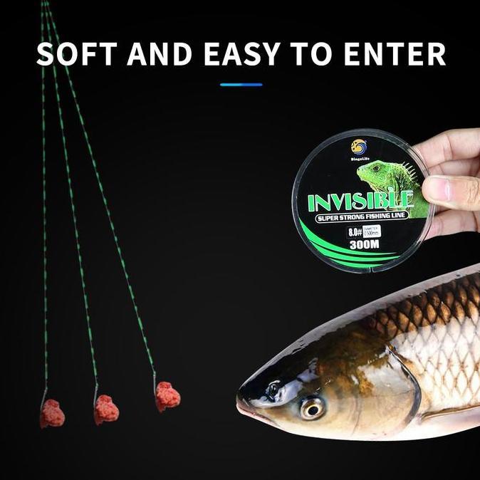 Sakanatsuri- Alat Pancing Senar 300M Nilon Fishing Line Invisible Memancing Senar Speckle Original B