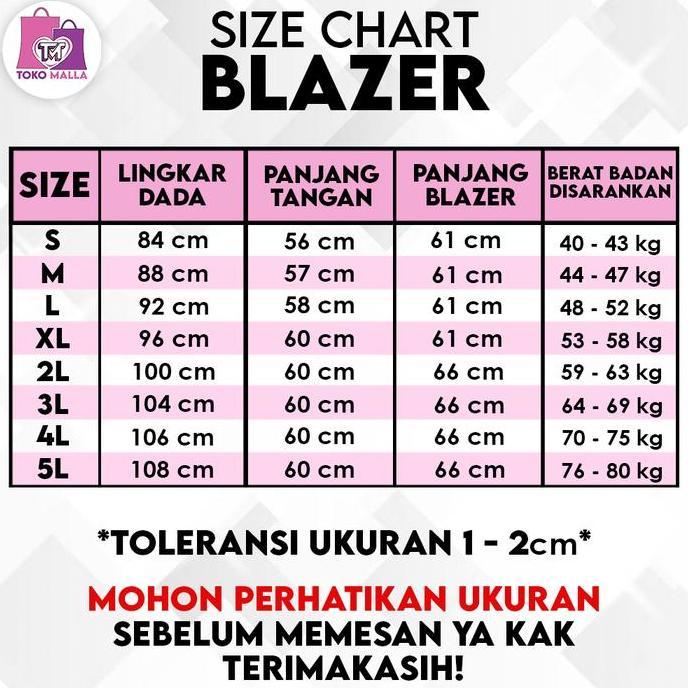 Jas Blazer Wanita Jas Kerja Kantor Cewe Polos Dewasa Anak Jaket Blezer Cewek Pakaian Formal Kantoran
