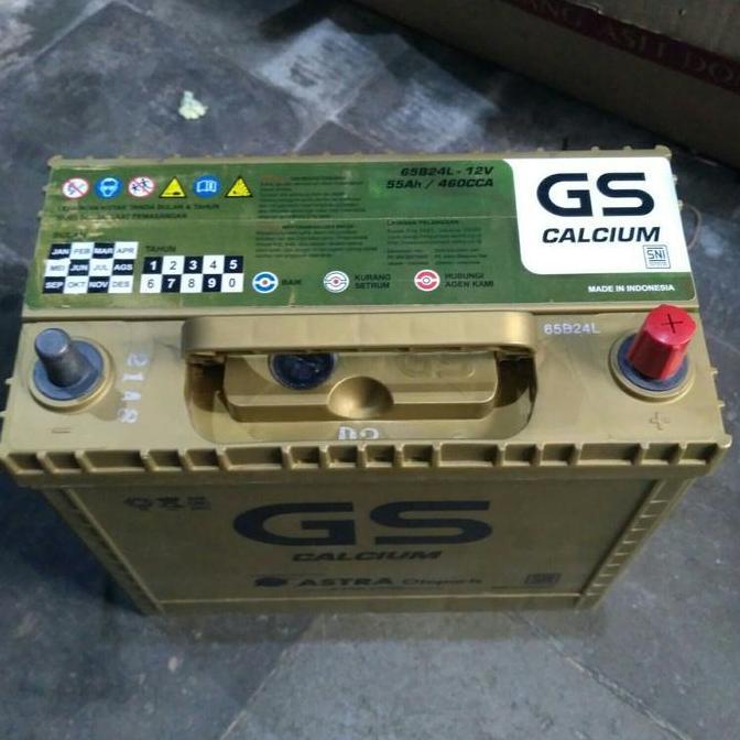 Promo aki mobil battery GS Astra type calcium 65B24L 12 volt 55 amper Diskon