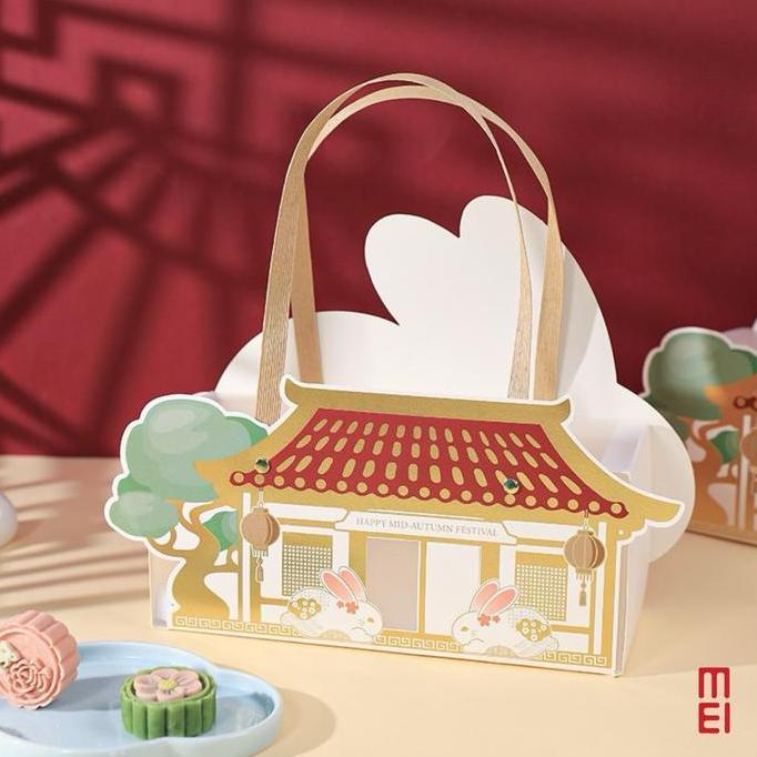Keki- Mei Premium Hampers Mooncake Kue Bulan Dengan Bahan Hongkong - Pilihan Rasa Pure White Lotus &