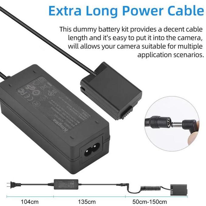 Kanpeki- Kingma Dummy Battery Nikon En-El14 - For Live Streaming - Vlog & Timelapse - Baterai Colok 