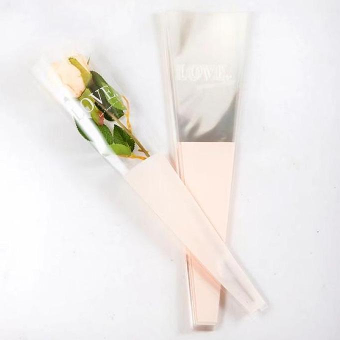 KATERINABLU 50Pcs Plastik Buket Bunga Wrapping Plastik Untuk Buket Mawar Rose Plastik Bungkus Bunga