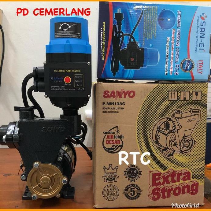 Pompa Sanyo Pendorong Otomatis Booster Pump Sanyo Otomatis Pressure Terbatas