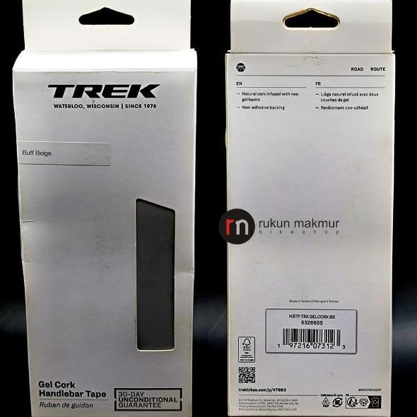 Promo Bontrager Trek Road Cycling Bartape GEL CORK 2.5 mm Black / Beige - Handlebar Tape Set With Co