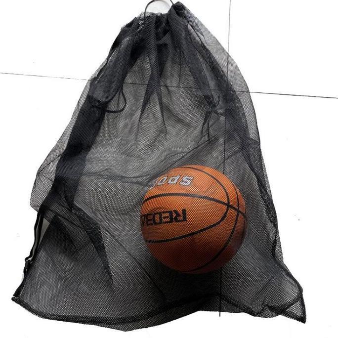 KATERINABLU String Bag / Tas Jaring Hitam / Tas Penyimpanan Mainan Anak / Sepak Bola Bola Voli Baske