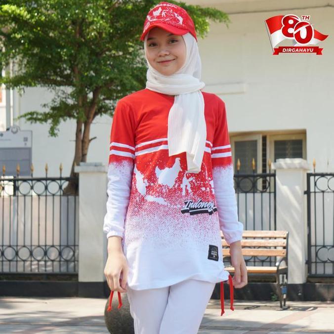 Shafamarwa Kaos keluarga Merah Putih Agustusan - Baju Seragam Couple Edisi Kemerdekaan 17 Agustus SM