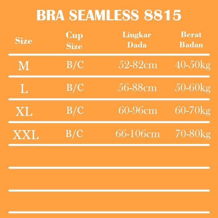 Polini - Paket HEMAT 3 Pcs Pakaian Dalam Wanita Bra Seamless Kancing Depan Bh Sport Polini 8815