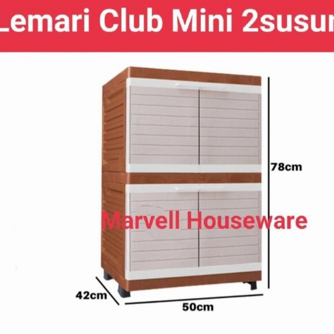 Lemari plastik/Lemari Pakaian Plastik Mini susun 2