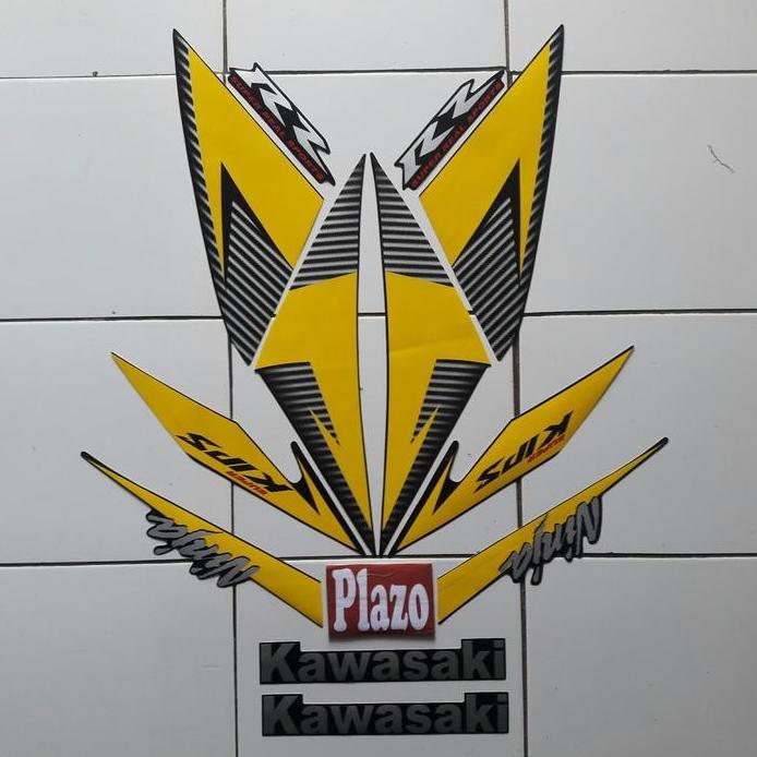stiker striping body motor Ninja Rr 2014 kuning