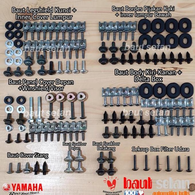 Baut full body Yamaha N-Max/baut set full body nmax orinal