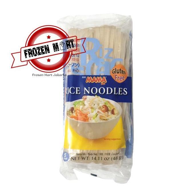 NEW MAMA RICE NOODLES GLUTEN FREE / KWETIAW KERING TANPA GLUTEN 5 MM 400GR BEST