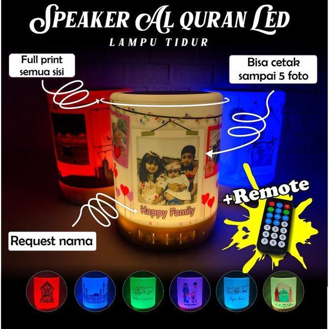 SPEAKER ALQURAN LAMPU LED REMOTE SPEKER NGAJI