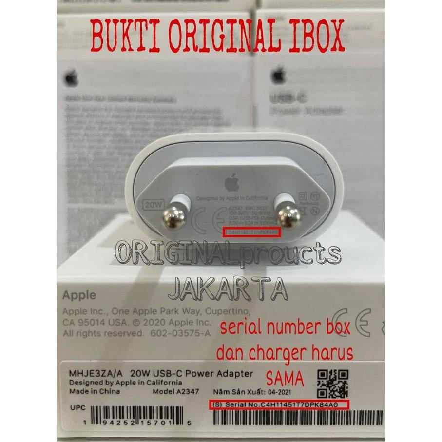 ORIGINAL APPLE IBOX ADAPTER 20w CHARGER IPHONE 11 12 PRO MAX 20 WATT