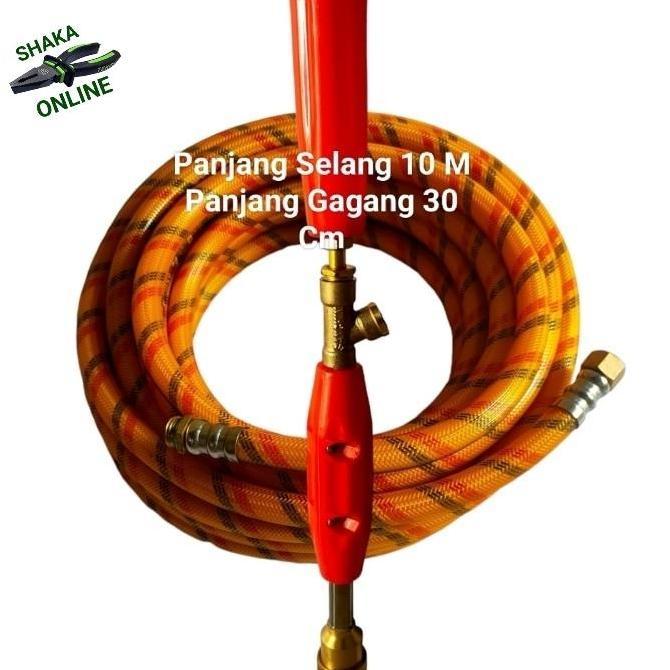 STOK TERBATAS - Selang Steam Sanchin 10M + Gagang Steam 30 Cm Sanchin - Sanchin Ori
