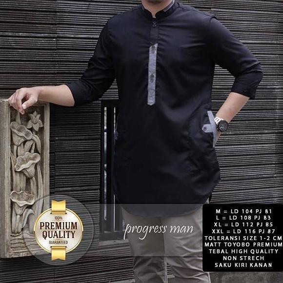 NEW SNOWSHOP  BAJU MUSLIM PRIA BAJU KOKO JENKO KERAH SHANGHAI M, L, XL & XXL KANCING TANGAN BAHAN TO