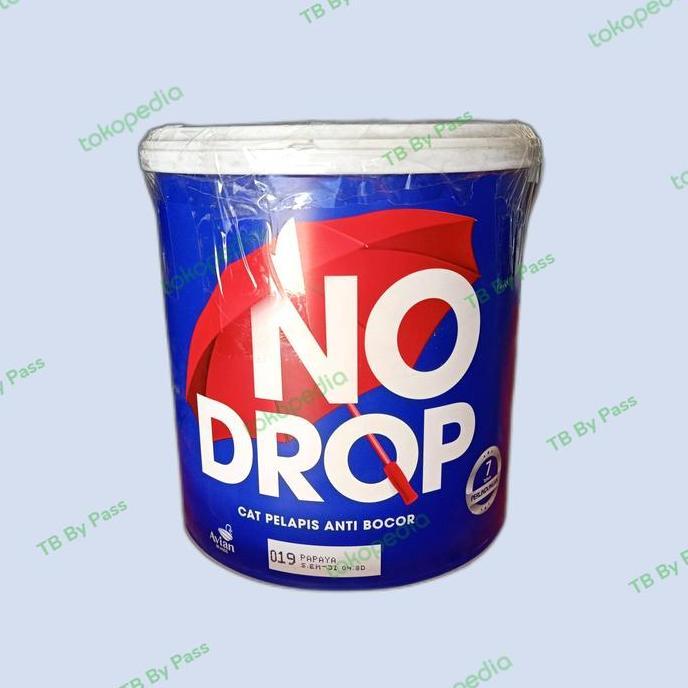 No Drop warna orange 019 Papaya, cat pelapis anti bocor 4 kg ( galon )