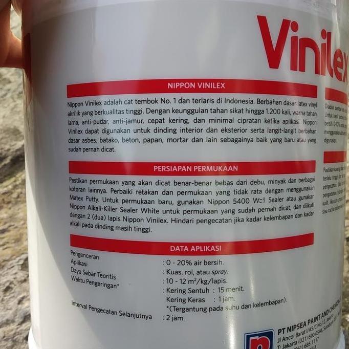 Cat Nippon Paint 5 Kg Vinilex Pure Grey 950 Cat Tembok 1 Galon Depok