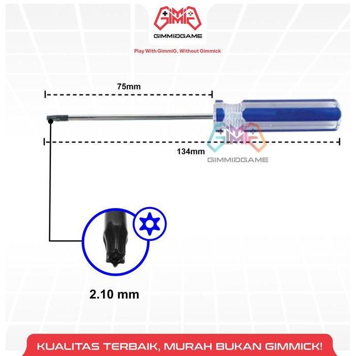 Ready Obeng Bintang Torx T8 Stik Xbox PS3 Slim Super Slim PS4