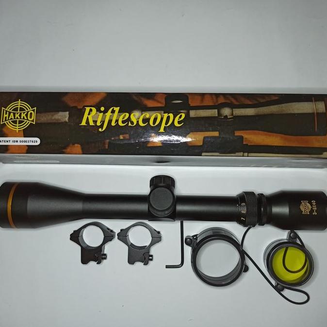 TELESCOPE HAKKO 3-9X40 RING GOLD