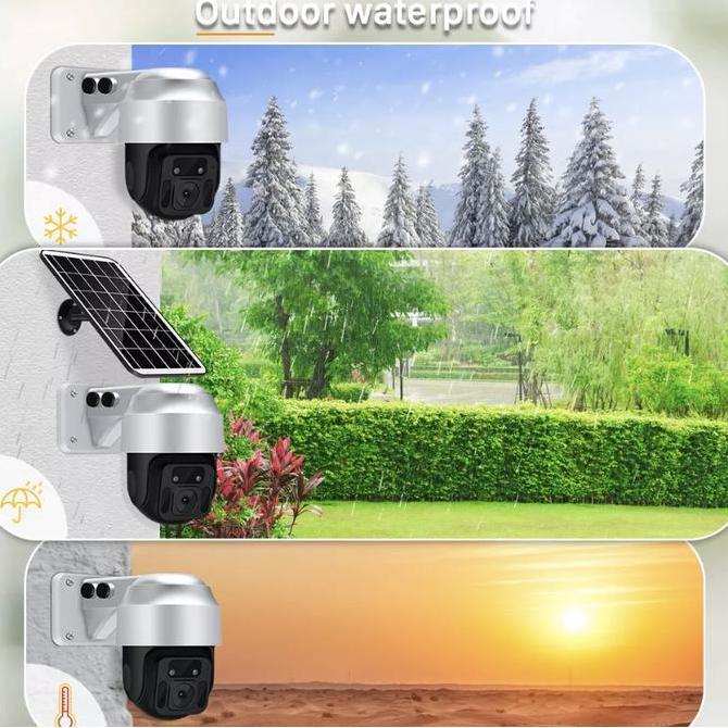 Promo Camera Cctv Wifi 4G Gsm Outdoor Ptz Solar Panel Surya Kamera Pengintai
