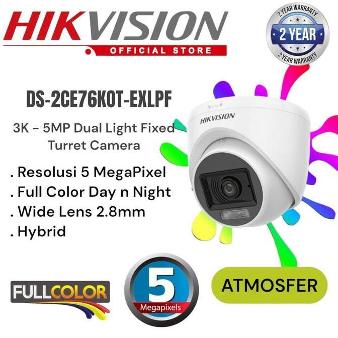 Sale Paket Cctv Hikvision 4 Channel 2 Cctv 5Mp Colorvu Lengkap Original