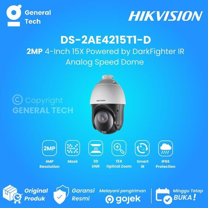 Promo Hikvision Ds-2Ae4215Ti-D 2Mp Ptz 4-Inch15X Analog Speed Dome
