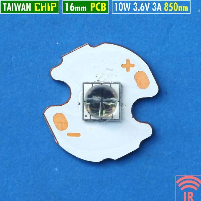 Led IR 10W 850nm InfraRed 4 Chip 3.6V 60D 3A Camera CCTV Senter Malam Night Vision NV Kamera Hunting