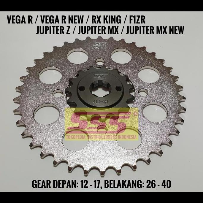 GEARSET SSS 415 RX KING FIZR JUPITER MX JUPITER Z VEGA R RANTAI GOLD SSS HSBT / REGINA GIRSET GIR SE