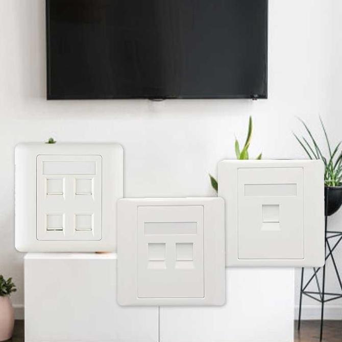 KIMDARY Faceplate RJ45 / Face Plate RJ 45 / Socket Lan / Wall Face Plate RJ45