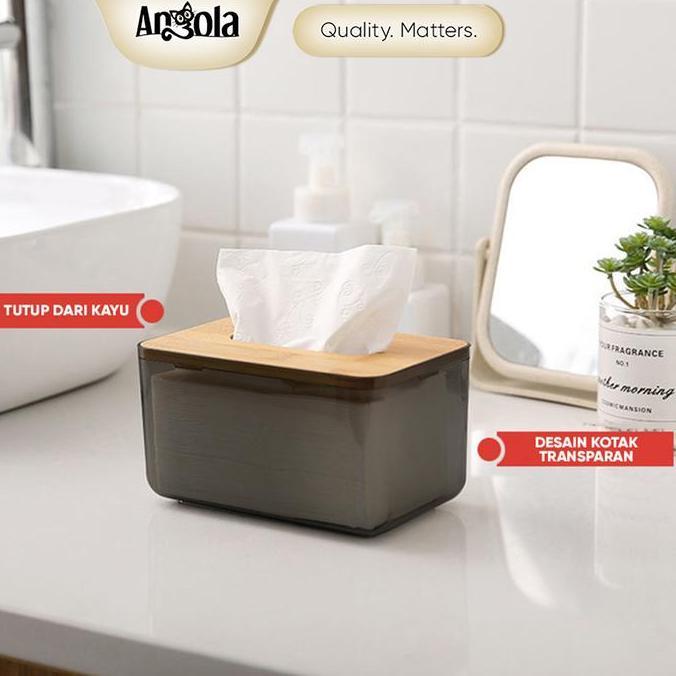 Ort- Angola Tempat Tisu D58 Kotak Tissue Kayu / Tissue Box