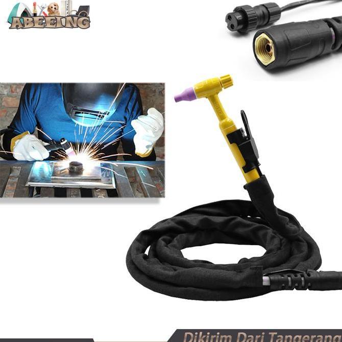 SYAUBAN 1Set QQ150 Tang Las Argon Kabel 4 8M Tig Argon Stang Las Welding Torch