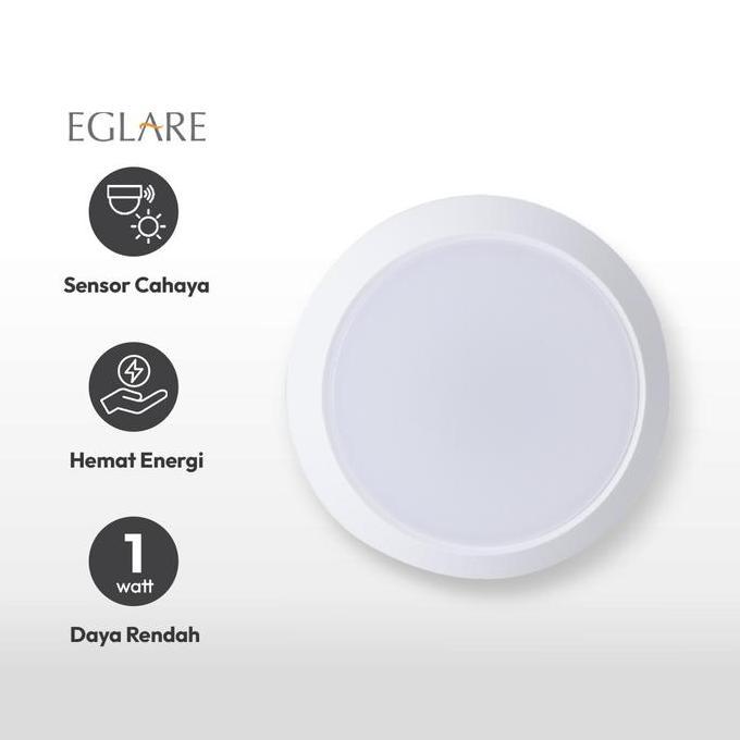 EGLARE LAMPU TIDUR LED DENGAN SENSOR CAHAYA - KUNING WS