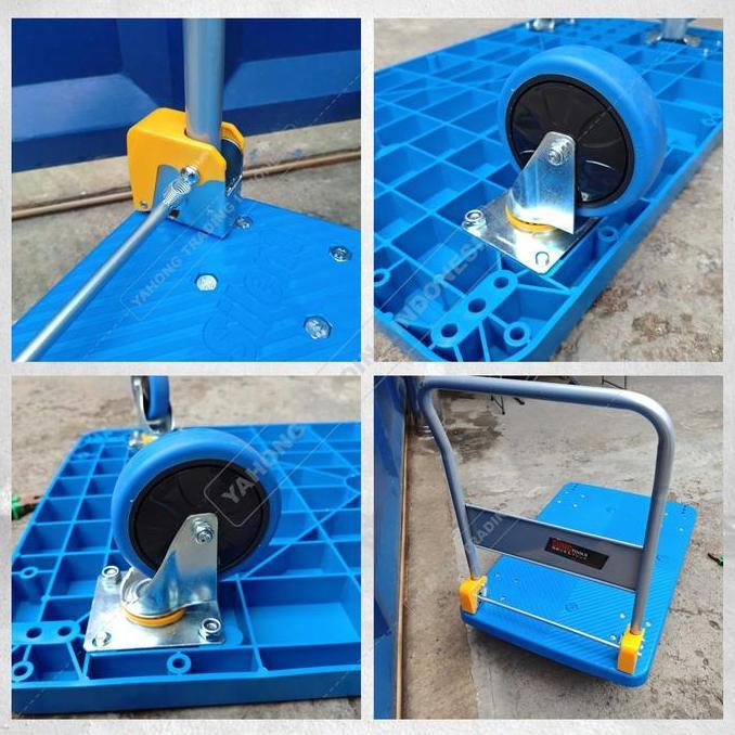 Grosir Troli Lipat Plastik Trolli Barang Trolley Serbaguna 200Kg Sunc Tools