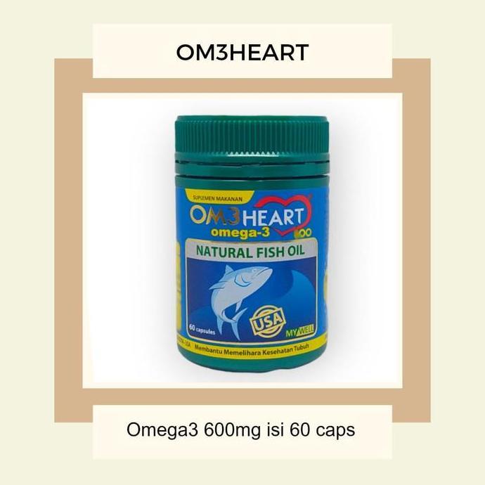 Bitamin- Minyak Ikan Fish Oil Om3Heart Omeheart Ome Omega 3 Isi 60 Halal