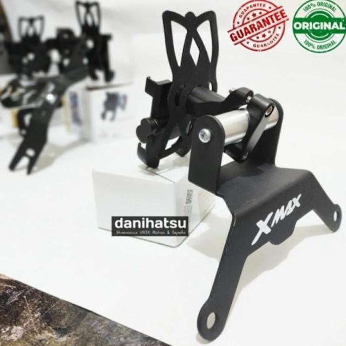 HOLDER HP MOTOR XMAX NMAX ADV - Dudukan HP Stang Spion motor Alumunium