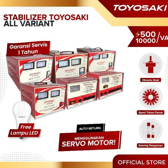 TOYOSAKI STABILIZER STAVOL LISTRIK STABILISER 500VA 1000VA 2000VA 3000VA 5000VA 10000VA ORIGINAL DAN