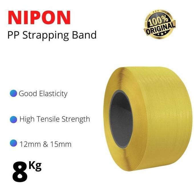 Bigbox- Strapping Band Nipon 12Mm 15Mm Tali Klem Tali Packing Warna Kuning 8Kg