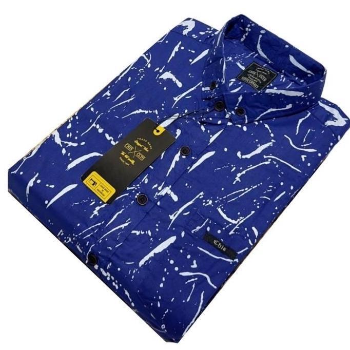Kemeja Motif Pria Pendek Hem Katun Import M L X Casual Hem Fashion Baju Distro