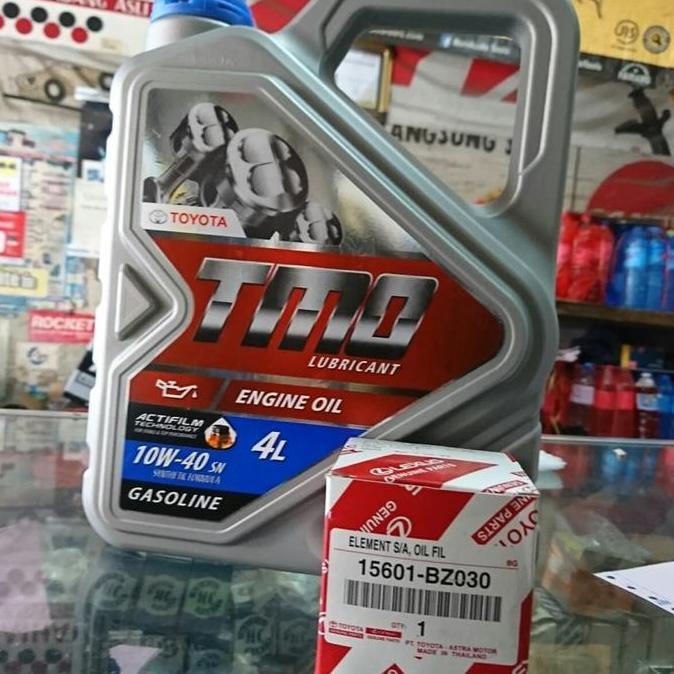 New- Paket Ganti Oli Mobil Toyota Tmo 10W 40 Untuk Avanza Rush Calya Agya