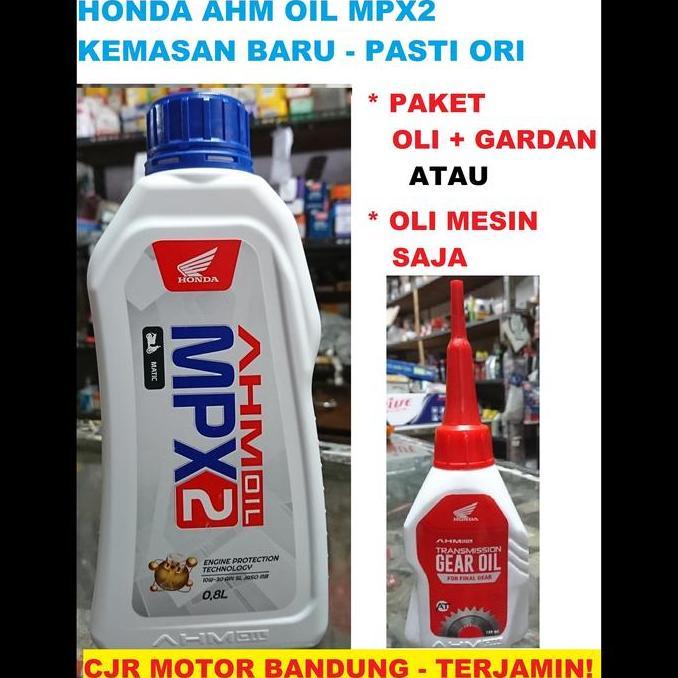 New- Paket Oli Honda Ahm Mpx2 + Gear Oli Mesin Motor Matic Beat Vario