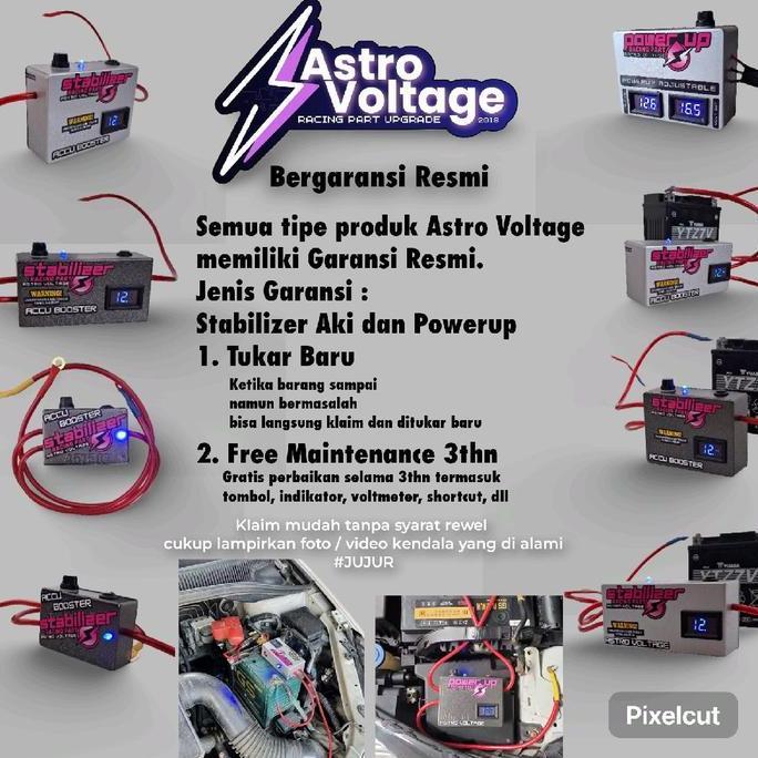New- Stabilizer Aki Penghemat Bbm Mobil Original Astro Voltage M4 Racing