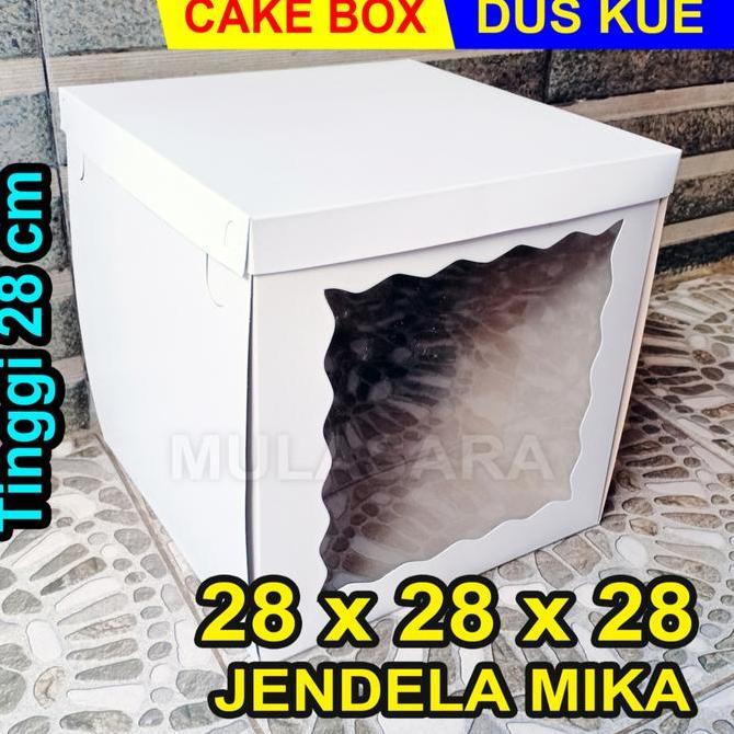 Dus 28x28x28 cm JENDELA MIKA / Tinggi 28cm / Dus Kue ulang tahun / Box