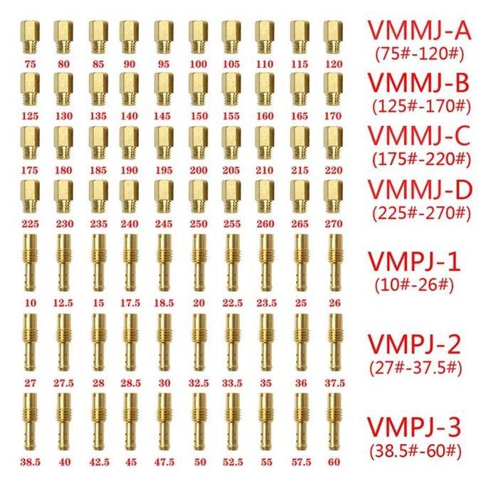 10 set Main Pilot jet Mikuni VM TM VM22 VM24 VM26 VM28 Ninja Satria R