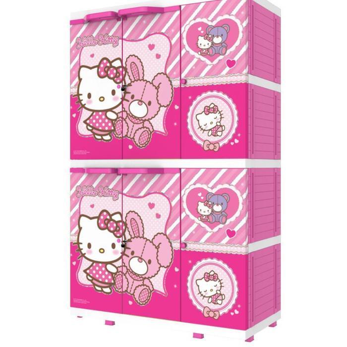 LEMARI PAKAIAN PLASTIK ANAK GANTUNG 3 PINTU NAIBA 2194 MSC C PREMIUM